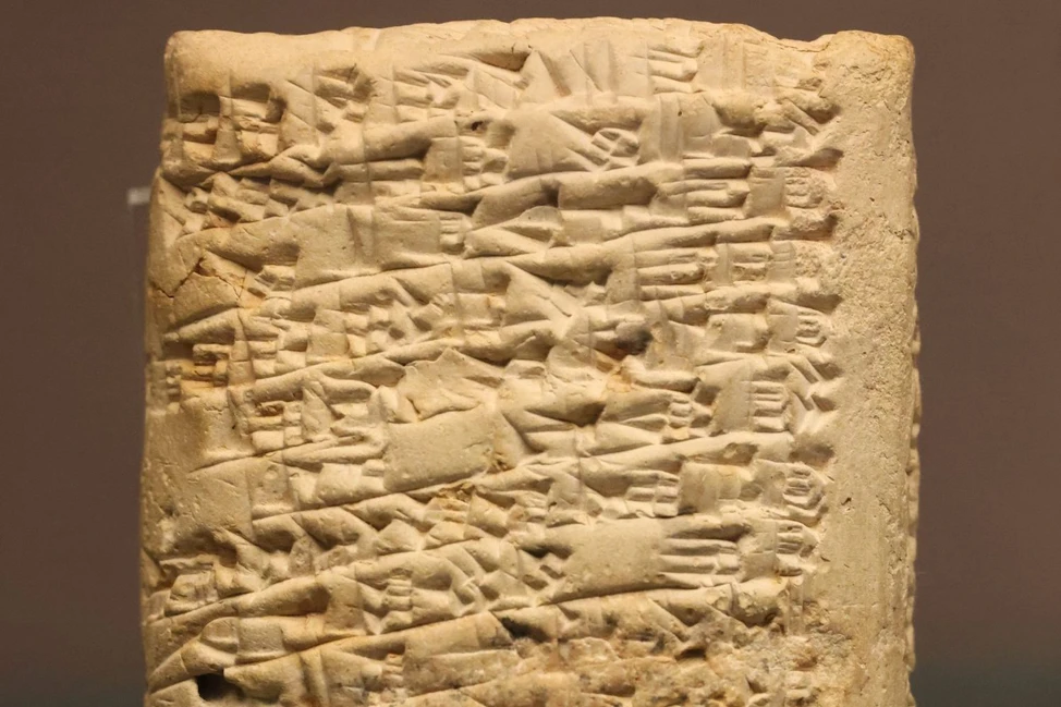 Древняя глиняная табличка с аккадской клинописью — известная жалоба месопотамского купца Нанни на торговца медью Эа-Насира (около 1750 г. до н. э.).