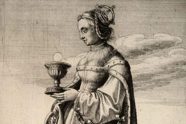 Гравюра Вацлава Холлара «Вера, или Святая Варвара» по работе Гольбейна — предполагаемая внешность Анны Болейн